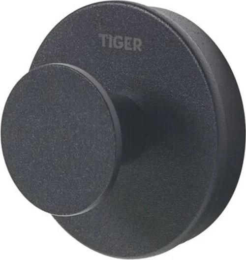 Tiger Urban - Handdoekhaak Groot (1x) - ø 5 Cm - Inclusief 2 Decorringen - Zwart