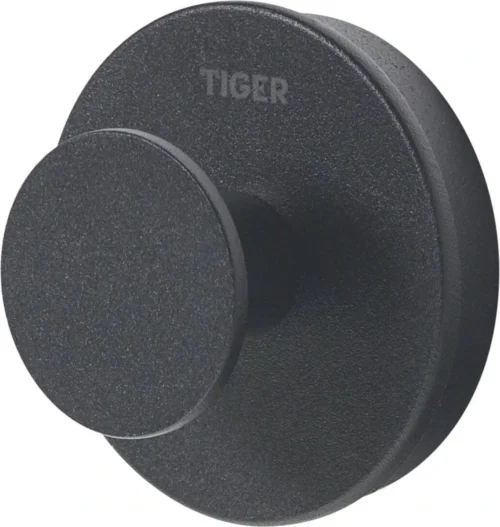 Tiger Urban - Handdoekhaak - 2 Stuks - Zwart - ø 5 Cm - Inclusief 4 Decorringen - Zelfklevend -Badkamer Kast Winkel 1138x1200