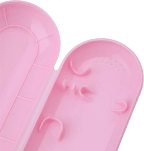 Elektrische Tandenborstel Opbergdoos Universeel - Reis Etui - Bescherm Koker - Roze - 1 Stuks -Badkamer Kast Winkel 1141x1200
