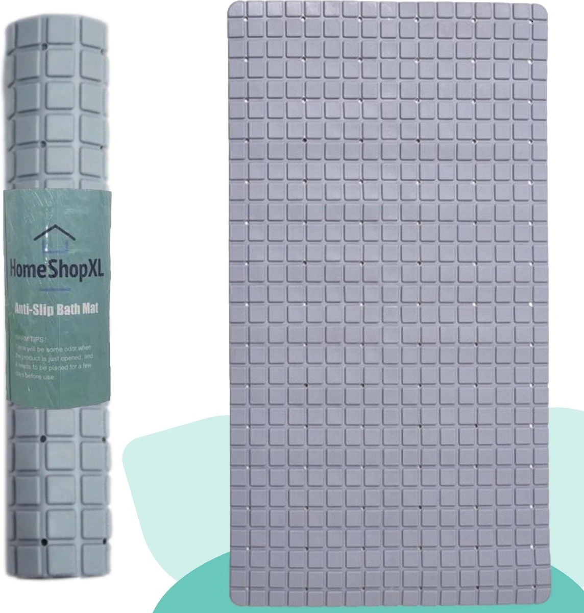 The Original - Douchemat Antislip - Grijs - 70x40cm - Antislipmat Badmat Voor Bad & Douche - Anti Slip Mat Met Zuignappen 1 The Original - Douchemat Antislip - Grijs - 70x40cm - Antislipmat Badmat Voor Bad & Douche - Anti Slip Mat Met Zuignappen
