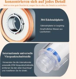 Douchekop - Regendouche Kop - Handdouche Met Hoge Druk - Blazelife Ionische Douchekop - Doucheslang - Dubbele Draaibaar - RVS - Met Slang En Houder -Badkamer Kast Winkel 1150x1200 8