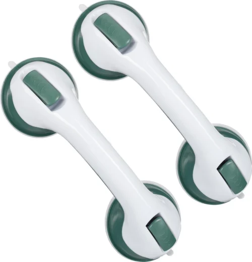 Relaxdays Handgreep Met Zuignap - 2 Badkamer Greep - Badgreep - Douchesteun Zonder Boren