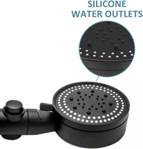 Waterbesparende Douchekop - Hoofddouche - Regendouche - Met ECO STOP Knop - 5 Standen - ABS - Zwart 10 Waterbesparende Douchekop - Hoofddouche - Regendouche - Met ECO STOP Knop - 5 Standen - ABS - Zwart -Badkamer Kast Winkel 1156x1200 4