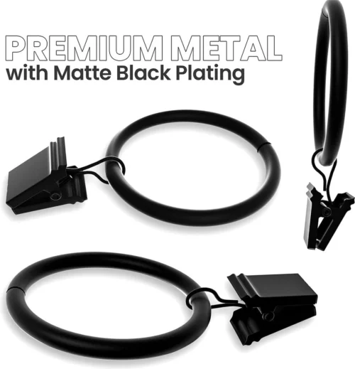 BOTC Gordijnringen Met Klem - 38 MM - Zwarte - Sets Van 20 Stucks -Badkamer Kast Winkel 1156x1200 6