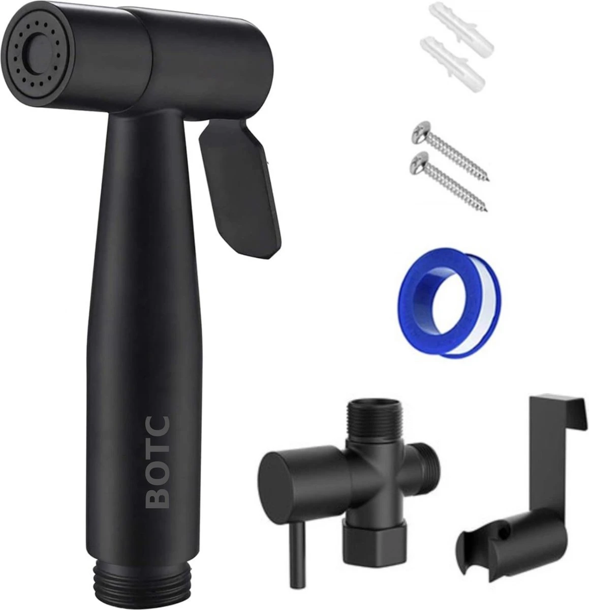 BOTC Bidet Handdouche - Shattaf - Bidet Sproeier - Bidetkraan - Zwart 1 BOTC Bidet Handdouche - Shattaf - Bidet Sproeier - Bidetkraan - Zwart