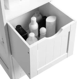 Hoge Badkamer Kast Met 2 Laden En 3 Open Vakken - 30 X 30 X 143,5 Cm - Wit 9 Hoge Badkamer Kast Met 2 Laden En 3 Open Vakken - 30 X 30 X 143,5 Cm - Wit -Badkamer Kast Winkel 1161x1200 5