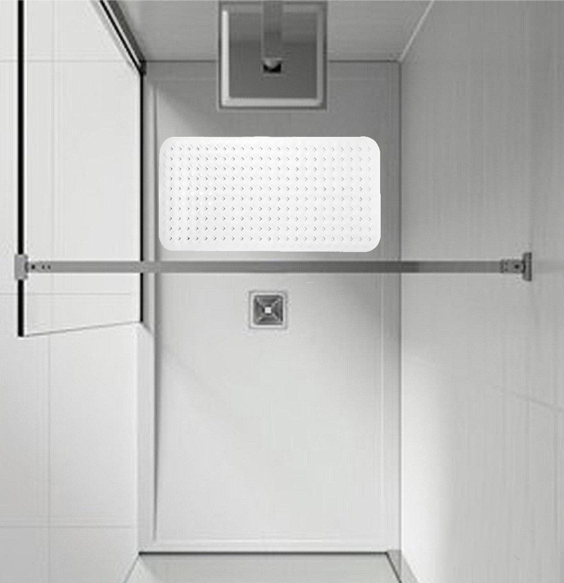 The Original - Douchemat Antislip - Wit - 88x40cm - Antislipmat Badmat Voor Bad & Douche - Anti Slip Mat Met Zuignappen 2 The Original - Douchemat Antislip - Wit - 88x40cm - Antislipmat Badmat Voor Bad & Douche - Anti Slip Mat Met Zuignappen - Afbeelding 2