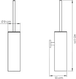 VDN Stainless Toiletborstel Met Houder - Toiletborstelhouder - Zilver - Wc Borstel Met Houder - RVS - Hangend -Badkamer Kast Winkel 1163x1200