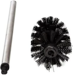 Merkloos Universele Toilet Borstel Zwart Met Handgreep RVS - Wc Borstel - Toiletborstel - Set Van 2 -Badkamer Kast Winkel 1164x1200 3