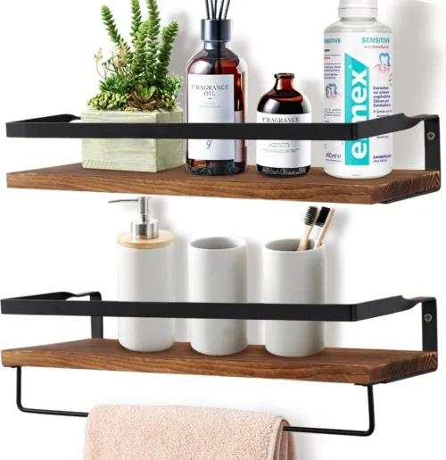 Zwevende Wandplank - 2 Stuks - 40cm - Handdoekhouder En 8 Haakjes - Badkamerplank Decoratieve Muur Opbergplanken Voor Badkamer Slaapkamer, Woonkamer, Keuken Plank 21 Zwevende Wandplank - 2 Stuks - 40cm - Handdoekhouder En 8 Haakjes - Badkamerplank Decoratieve Muur Opbergplanken Voor Badkamer Slaapkamer, Woonkamer, Keuken Plank -Badkamer Kast Winkel 1164x1200 8