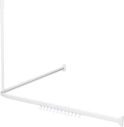 Sealskin - Easy Roll Douchegordijnstangset - 90x90x90 Cm - Wit -Badkamer Kast Winkel 1165x1200 6