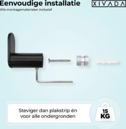 Handdoekhaakjes Zwart - Boren - 2x Wandhaakjes - Handdoekhouder Badkamer -Badkamer Kast Winkel 1171x1200 3