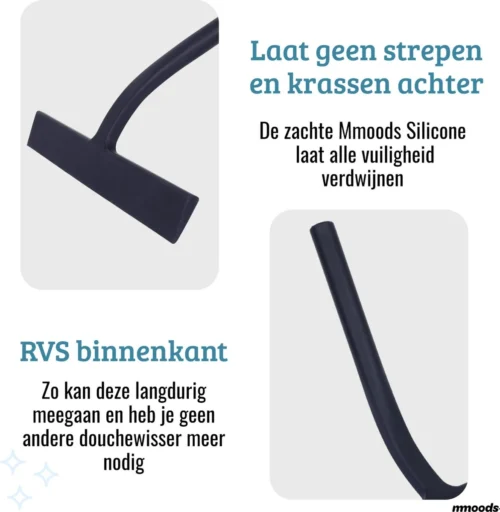 Mmoods Douchewisser Zwart - Douche Trekker Met Zuignap - Vloerwisser Badkamer - Vloertrekker RVS -Badkamer Kast Winkel 1171x1200 5