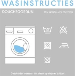 Sealskin Coloris Douchegordijn 180x200 Cm - Polyester / Katoen - Wit -Badkamer Kast Winkel 1178x1200 23