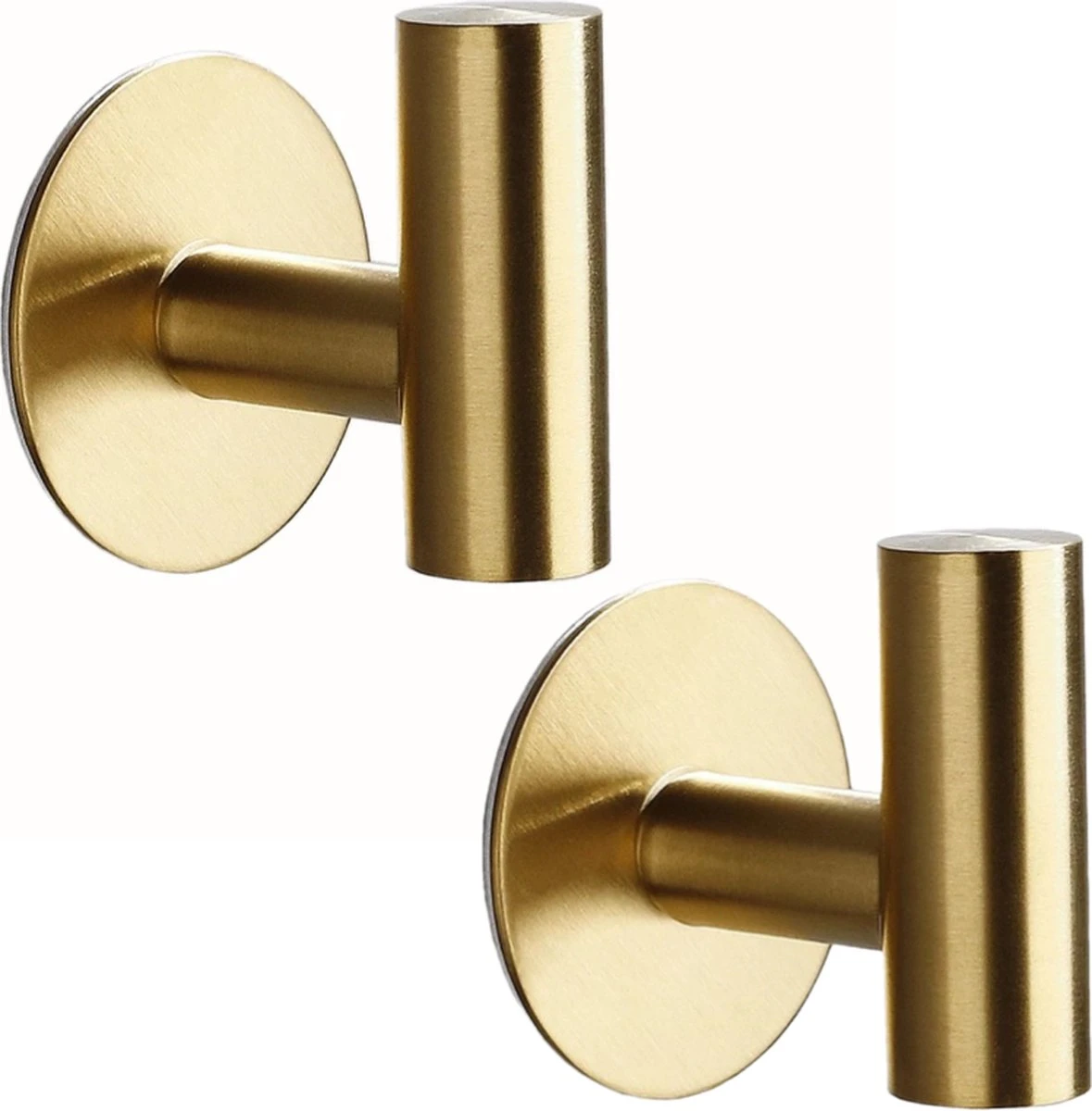 EAVY 2 Stuks Zelfklevende Handdoekhaakjes - Handdoekhouders - Plakhaakjes - Goud 1 EAVY 2 Stuks Zelfklevende Handdoekhaakjes - Handdoekhouders - Plakhaakjes - Goud