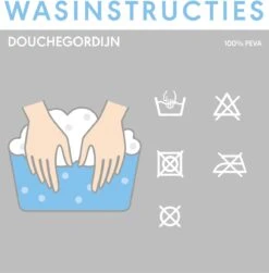 Sealskin Zebra Douchegordijn 180x200 Cm - Peva - Zwart / Wit -Badkamer Kast Winkel 1179x1200 7