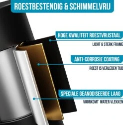 Strex Doucherek Hoekvorm - 2 Stuks - Bevestigen Zonder Boren Of Schroeven -Badkamer Kast Winkel 1183x1200