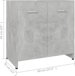 VidaXL Badkamerkast 60x33x61 Cm Spaanplaat Betongrijs 34 VidaXL Badkamerkast 60x33x61 Cm Spaanplaat Betongrijs -Badkamer Kast Winkel 1184x1200 18