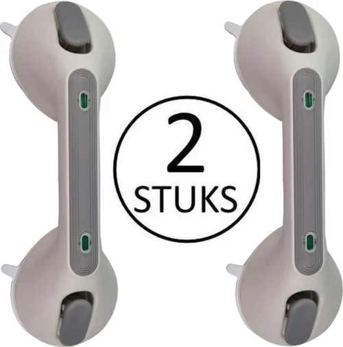 2 Stuks Supersterke Veiligheidsgrepen Voor Badkamer Douche, Bad, Toilet Met Sterke Zuignappen
