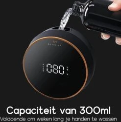 Royal WM - Automatische Zeepdispenser - 300ml - Zwart - Wandmontage - Sensor 17 Royal WM - Automatische Zeepdispenser - 300ml - Zwart - Wandmontage - Sensor -Badkamer Kast Winkel 1187x1200 6