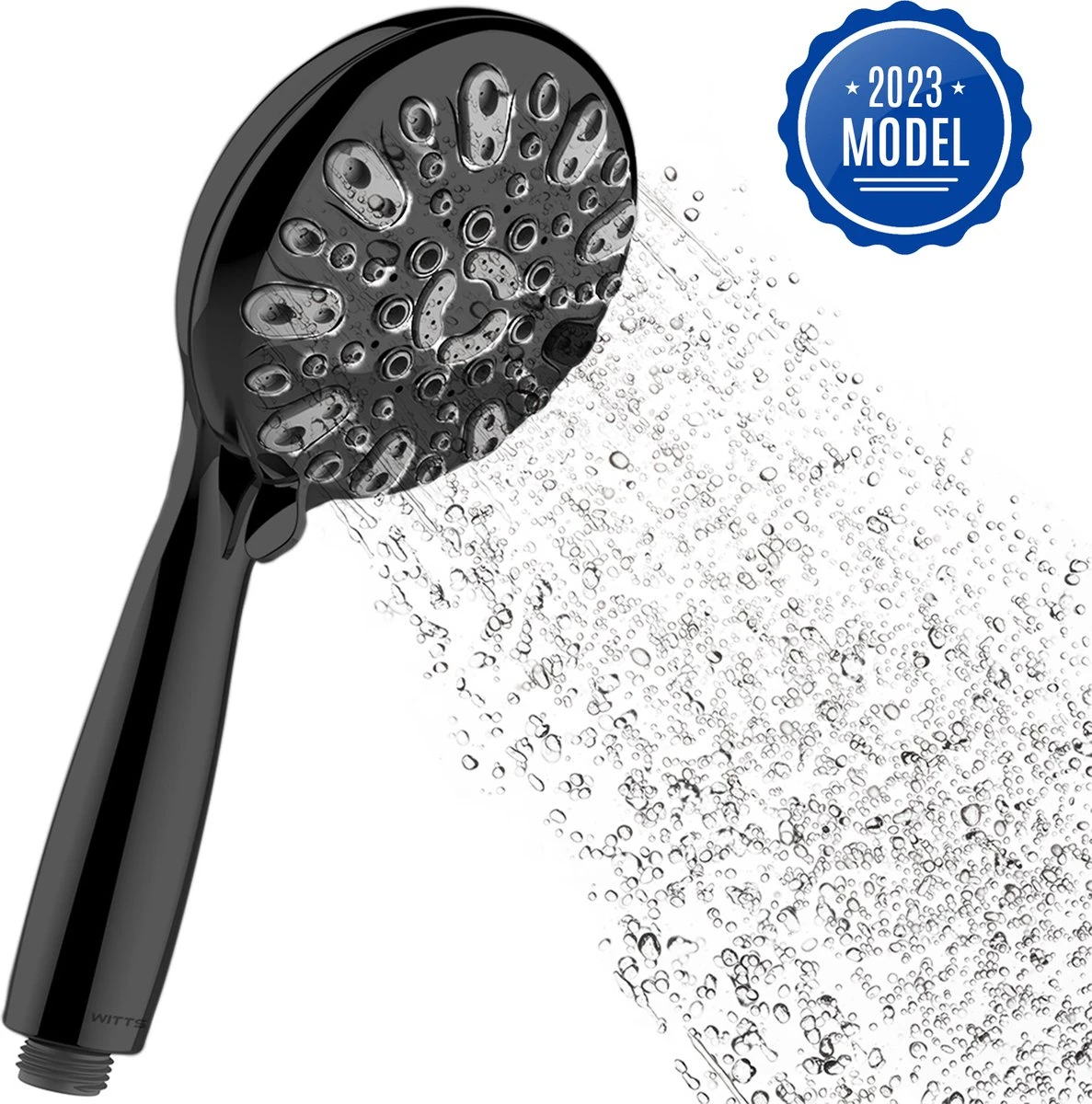 WITTS Douchekop - Waterbesparend - Hoge Kwaliteit - Handdouche ø 12cm - 6 Standen - Zwart 1 WITTS Douchekop - Waterbesparend - Hoge Kwaliteit - Handdouche ø 12cm - 6 Standen - Zwart