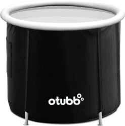 Zitbad | Opblaasbaar Zitbad Voor Volwassenen Van OTUBB | Ofuro | Opvouwbare Badkuip | Inklapbaar | Rond | IJsbad | Zwart | Bath Bucket