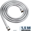EcoRain – Universele Doucheslang 1.5 Meter – 150 Cm – Anti Lek – G ½ 1/2" - Draaiaansluiting – Waterkraan Slang - Chroom