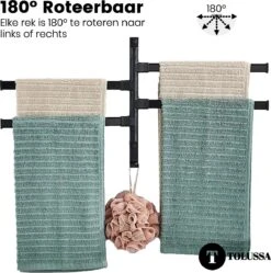 Tolussa Handdoekrek Badkamer Zwart - 30 CM - Handdoekhouder Zwart - Handdoekenrek Badkamer - Draaibaar 16 Tolussa Handdoekrek Badkamer Zwart - 30 CM - Handdoekhouder Zwart - Handdoekenrek Badkamer - Draaibaar -Badkamer Kast Winkel 1189x1200 5