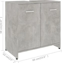 VidaXL Badkamerkast 60x33x61 Cm Spaanplaat Betongrijs 24 VidaXL Badkamerkast 60x33x61 Cm Spaanplaat Betongrijs -Badkamer Kast Winkel 1191x1200 15
