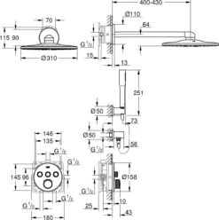 GROHE Grohtherm SmartControl Regendouche - Inbouw - ø 31 Cm - Rond -Chroom -Badkamer Kast Winkel 1193x1200 8