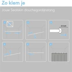 Sealskin Seallux Douchegordijnstang - 80-130 Cm - Chroom -Badkamer Kast Winkel 1194x1200 18