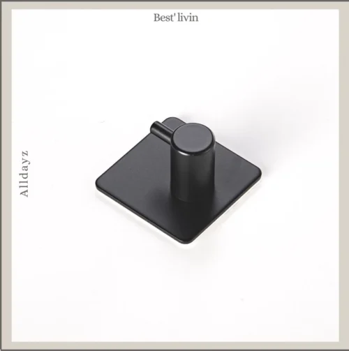 Merkloos Handdoekhaak 4 + 1 GRATIS Set Zonder Boren - RVS - Zwart - Vierkant Zelfklevend - Badjas - Theedoek Hanger Keuken Badkamer Handdoek Haakjes -Badkamer Kast Winkel 1194x1200 6