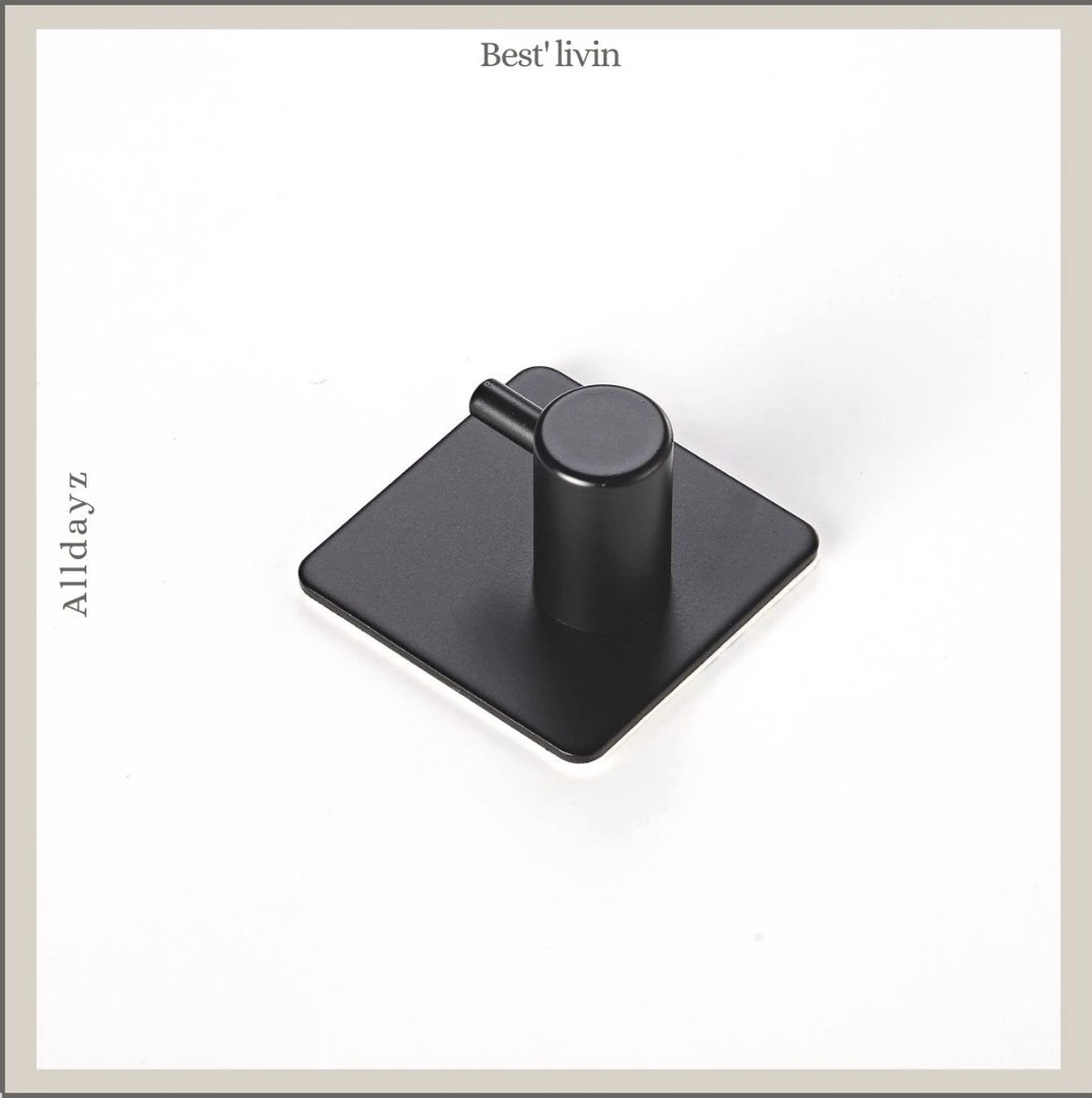 Merkloos Handdoekhaak 4 + 1 GRATIS Set Zonder Boren - RVS - Zwart - Vierkant Zelfklevend - Badjas - Theedoek Hanger Keuken Badkamer Handdoek Haakjes 6 Merkloos Handdoekhaak 4 + 1 GRATIS Set Zonder Boren - RVS - Zwart - Vierkant Zelfklevend - Badjas - Theedoek Hanger Keuken Badkamer Handdoek Haakjes - Afbeelding 6