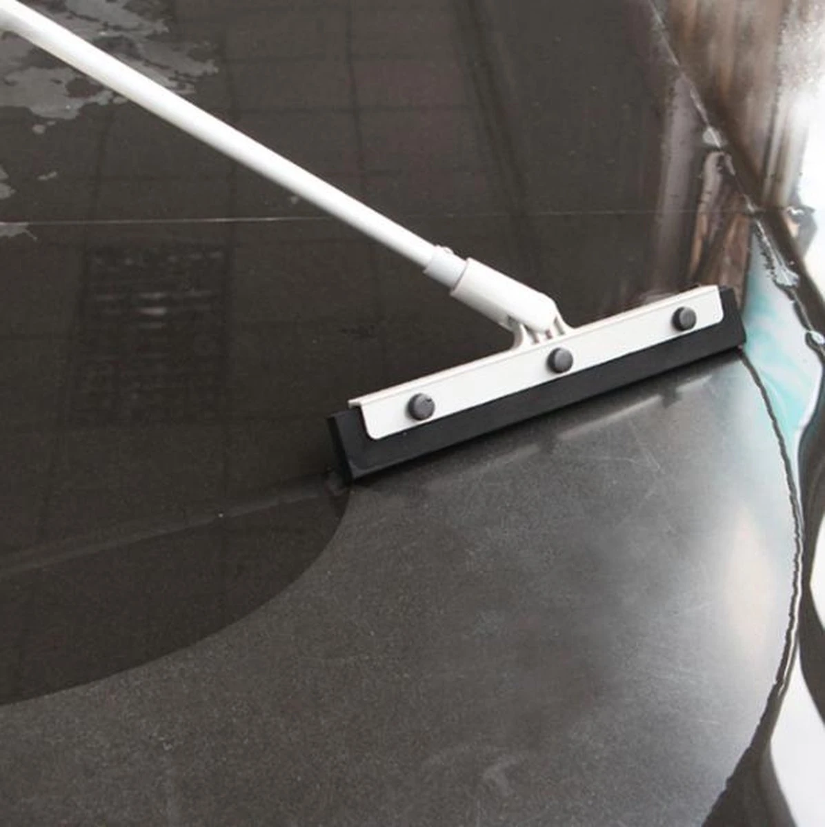 Chaton® Vloertrekker Lang Met Ophangsysteem - Afdraaibare Wisser - Douchewisser - Trekker Douche - Vloerwisser - Uitschuifbaar 70cm Tot 125cm 4 Chaton® Vloertrekker Lang Met Ophangsysteem - Afdraaibare Wisser - Douchewisser - Trekker Douche - Vloerwisser - Uitschuifbaar 70cm Tot 125cm - Afbeelding 4