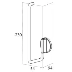 Tiger Tune - Reserverolhouder - Messing Geborsteld / Zwart -Badkamer Kast Winkel 1196x1200 15