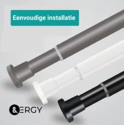 Douchestang Uitschuifbaar 70 - 110 Cm | Douchegordijn Stang | Zwart | Kledingroede Verstelbaar | Ophangsysteem | Kledingstang -Badkamer Kast Winkel 1196x1200 20