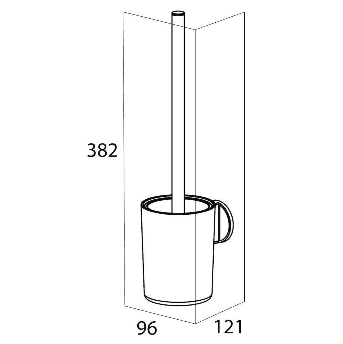 Tiger Tune - Toiletborstel Met Houder - Messing Geborsteld / Zwart 8 Tiger Tune - Toiletborstel Met Houder - Messing Geborsteld / Zwart - Afbeelding 8