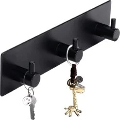 Merkloos Handdoekhaakjes - 3 In 1 Handdoekhaak - Wandhaak - Muurhaak - Zwart -Badkamer Kast Winkel 1197x1200 3