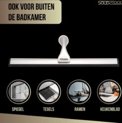 Douchewisser Rvs - Luxe Trekker Douche - Raamwisser Met Ophanghaak - Douchetrekker - Niet Boren - Chroom -Badkamer Kast Winkel 1197x1200 7