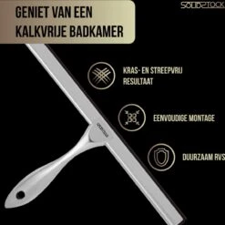 Douchewisser Rvs - Luxe Trekker Douche - Raamwisser Met Ophanghaak - Douchetrekker - Niet Boren - Chroom -Badkamer Kast Winkel 1198x1200 10
