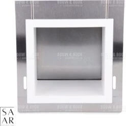 SAAR -Inbouw Toilet Reserve Rolhouder RVS - Met - MAT WIT - Inzetstuk , (uitneembaar) -72 X 20 X 13 Cm - Inbouwdiepte 12 Cm -Badkamer Kast Winkel 1198x1200 4