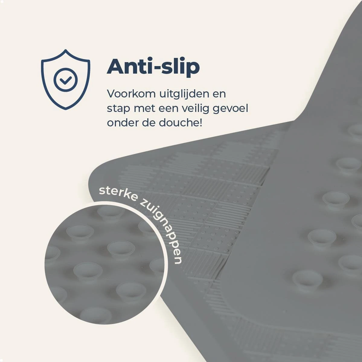 Badmat Grijs Antislip Mat 40 X 70 Cm - Douchemat - Voor Bad En Douche 5 Badmat Grijs Antislip Mat 40 X 70 Cm - Douchemat - Voor Bad En Douche - Afbeelding 5