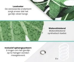 Loti Living Douchegordijn Anti Schimmel – Strelitzia - Inclusief Ringen – Waterdicht - Polyester - Douchegordijn 120x200 Cm 6 Loti Living Douchegordijn Anti Schimmel – Strelitzia - Inclusief Ringen – Waterdicht - Polyester - Douchegordijn 120x200 Cm -Badkamer Kast Winkel 1200x1000 18