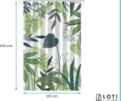Loti Living Douchegordijn Anti Schimmel – Jungle - Inclusief Ringen – Waterdicht - Polyester - Douchegordijn 120x200 Cm 5 Loti Living Douchegordijn Anti Schimmel – Jungle - Inclusief Ringen – Waterdicht - Polyester - Douchegordijn 120x200 Cm -Badkamer Kast Winkel 1200x1000 21