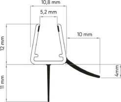 Sealskin Douchedeurafdichting Met Waterkering - Glasdikte 6 Tot 8 Mm - Lekstrip - Douchedorpel - Douchestrip - Waterstopper -Badkamer Kast Winkel 1200x1004 7