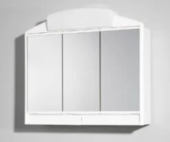 Badkamerkast Met Spiegel - 3 Deurs - Wit - Stopcontact En Verlichting (niet Inbegrepen)