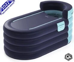 Opblaasbaar Bad - Blauw Ligbad - Zitbad Volwassenen - Ijsbad - Badkuip - Opblaasbad - Opvouwbaar Bad