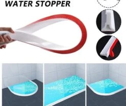 Merkloos Siliconen Waterkering - 200cm 200 Cm Douche Douchebak Douchegordijn Waterstopper Waterdorpel Waterdrempel Water Dorpel Douche Water Drempel Water Dorpel Waterdrempel -Badkamer Kast Winkel 1200x1010 2