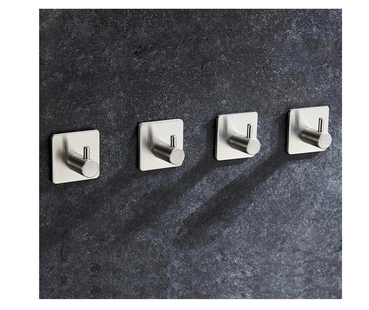 Handdoekhaak Set Zonder Boren RVS Vierkant Zelfklevend - Badjas - Theedoek Hanger - Keuken - Badkamer - Handdoek Haakjes 12 Handdoekhaak Set Zonder Boren RVS Vierkant Zelfklevend - Badjas - Theedoek Hanger - Keuken - Badkamer - Handdoek Haakjes - Afbeelding 12