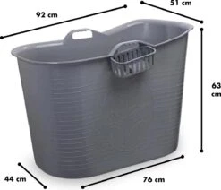 Zitbad Voor Volwassenen – 200L – Bath Bucket – Met Bruisballen – Grijs -Badkamer Kast Winkel 1200x1030 4